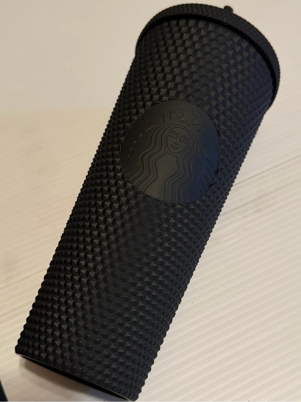 Starbucks Matte Black Textured Tumbler with Straw